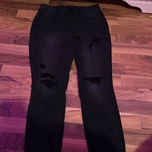 Black ripped jeans